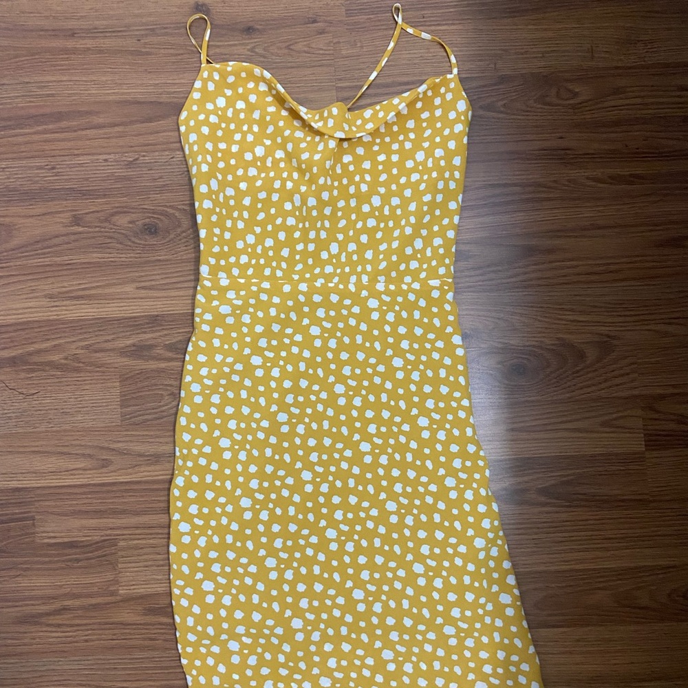Yellow MIDI dress